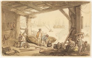 Bådebyggere af Thomas Rowlandson