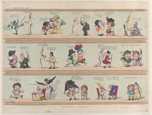 Borders for Rooms, Extravaganzas Plate 1, 28. marts 1799., 28. marts 1799. af Thomas Rowlandson