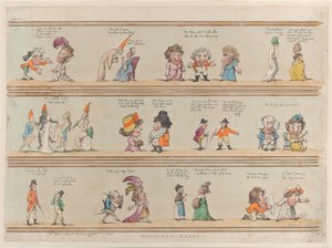 Grænser for værelser, tavle 4, 1. april 1799., 1. april 1799. af Thomas Rowlandson