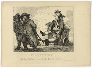 Boswells tur til Hebriderne: Frontispice af Thomas Rowlandson