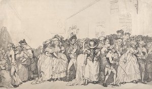 Loungestole til indgangsområdet af Thomas Rowlandson