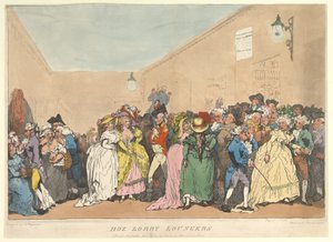 Box Lobby liggestole, 5. januar 1811. af Thomas Rowlandson