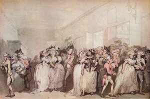 Box Lobby liggestole fra 1785, c1785 af Thomas Rowlandson