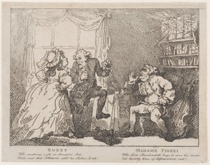 Bozzy og Madame Piozzi Frontispice, Bozzy og Piozzi af Peter Pindar, 1780-86., 1780-86. af Thomas Rowlandson
