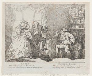 Bozzy og Madame Piozzi Frontispice, Bozzy og Piozzi af Peter Pindar, 1780-86., 1780-86. af Thomas Rowlandson