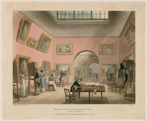 Britisk institution, Pall Mall af Thomas Rowlandson