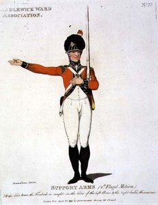Candlewick Ward Association, plade 73 fra "Loyal Volunteers of London and Environs af Thomas Rowlandson
