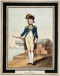 Kaptajn i den kongelige flåde i det 18. århundrede af Thomas Rowlandson