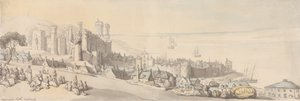 Carnarvon Castle, Nordwales af Thomas Rowlandson
