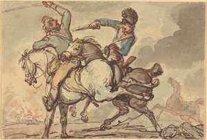 Kavaleri Træfning af Thomas Rowlandson