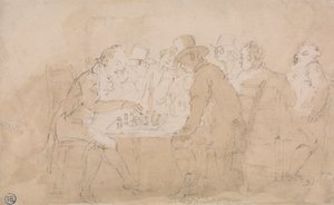 Skakspillere af Thomas Rowlandson