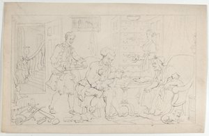 Barndom: Den første vejleder, fra Livets dans, 1. september 1817., 1. september 1817. af Thomas Rowlandson