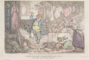 Christopher Crabtree in the Suds: Kære, kære, hvad kan sagen være, 1807., 1807. af Thomas Rowlandson