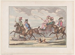 Cit lufter sig selv på en søndag, 1799., 1799. af Thomas Rowlandson