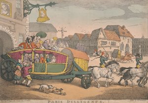 Coaching: Paris Diligence af Thomas Rowlandson