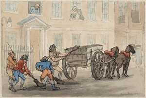 Collecting the Night Soil, pub. 1788dani af Thomas Rowlandson