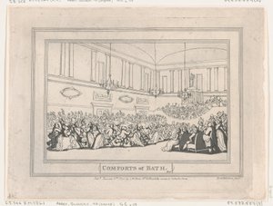 Comforts of Bath, plade 10, 6. januar 1798., 6. januar 1798. af Thomas Rowlandson