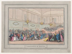 Comforts of Bath, plade 10, 6. januar 1798., 6. januar 1798. af Thomas Rowlandson