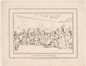 »Comforts of Bath«, plade 11 af Thomas Rowlandson