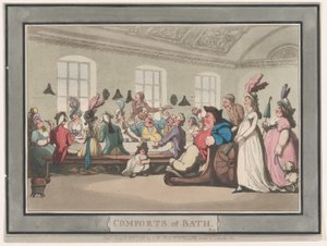 Comforts of Bath, plade 11, 6. januar 1798., 6. januar 1798. af Thomas Rowlandson