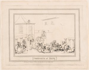 »Comforts of Bath«, plade 7 af Thomas Rowlandson