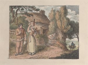Cornwall, An Overlooker, fra Views in Cornwall, 1812., 1812. af Thomas Rowlandson