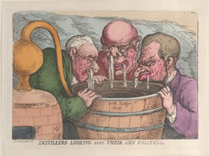 Distillers Looking into Their Own Business, 10. oktober 1811., 10. oktober 1811. af Thomas Rowlandson