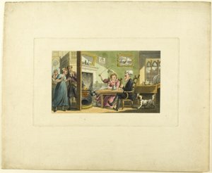 Doctor Syntax Returned from His Tour, fra The Tour of Doctor Syntax af Thomas Rowlandson