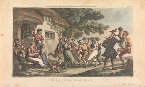 Doctor Syntax, Landlige sportsgrene, fra *The Tour of Doctor Syntax in Search of the Picturesque* af Thomas Rowlandson