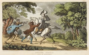 Doctor Syntax og Highwaymen af Thomas Rowlandson
