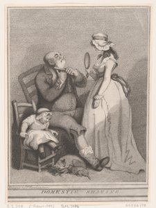 Barbering i hjemmet af Thomas Rowlandson