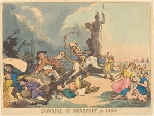 Monopolets undergang i 1800 af Thomas Rowlandson