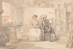 Dr. Syntax  Mælkepigen af Thomas Rowlandson