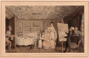 Dr. Syntax Painting a Portrait af Thomas Rowlandson