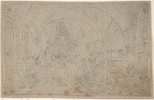Dr. Syntax og de pensionerede rævejægere af Thomas Rowlandson