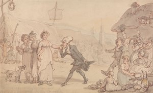Dr. Syntax med Kitty Cowslip af Thomas Rowlandson