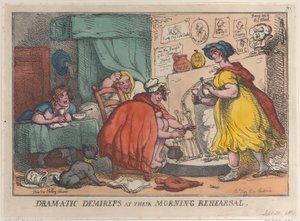 Dram-a-tic Demireps ved deres morgenprøve, 30. september 1810., 30. september 1810. af Thomas Rowlandson