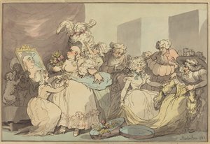 Påklædning til en fødselsdag af Thomas Rowlandson
