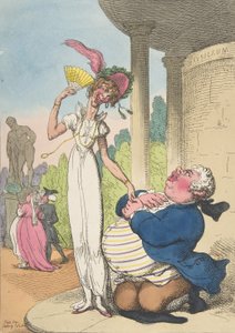 Dropsy Courting Consumption, 25. oktober 1810., 25. oktober 1810. af Thomas Rowlandson