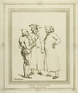 Hollandske Købmænd skitseret i Amsterdam af Thomas Rowlandson