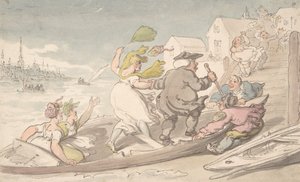 østlige vinde, ca. 1810. af Thomas Rowlandson.