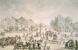 Elephant and Castle, Southwark, London, c1805-c1820 af Thomas Rowlandson