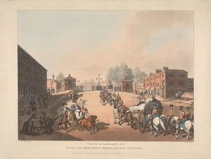 Indgang fra Mile End eller White Chapel Turnpike (nr. 5) af Thomas Rowlandson