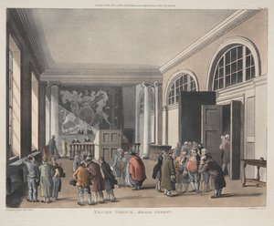 Skattekontoret, Broad Street af Thomas Rowlandson