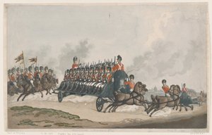 Ekspedition eller militærflyvning af Thomas Rowlandson