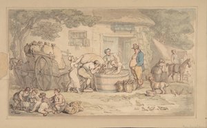 Landbrugsscene, 1780-1827. af Thomas Rowlandson
