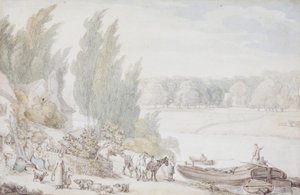 Gård ved flodbredden