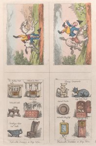 Moderigtige møbler hos Hogs Norton, Mathematical Horsemanship, 1809., 1809 af Thomas Rowlandson