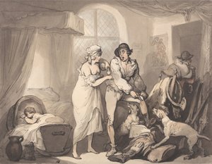 Klokken fire på landet af Thomas Rowlandson