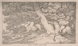 Rævejagt: Sådan vrider du nakken om [fra »Advice to Sportsmen«] af Thomas Rowlandson